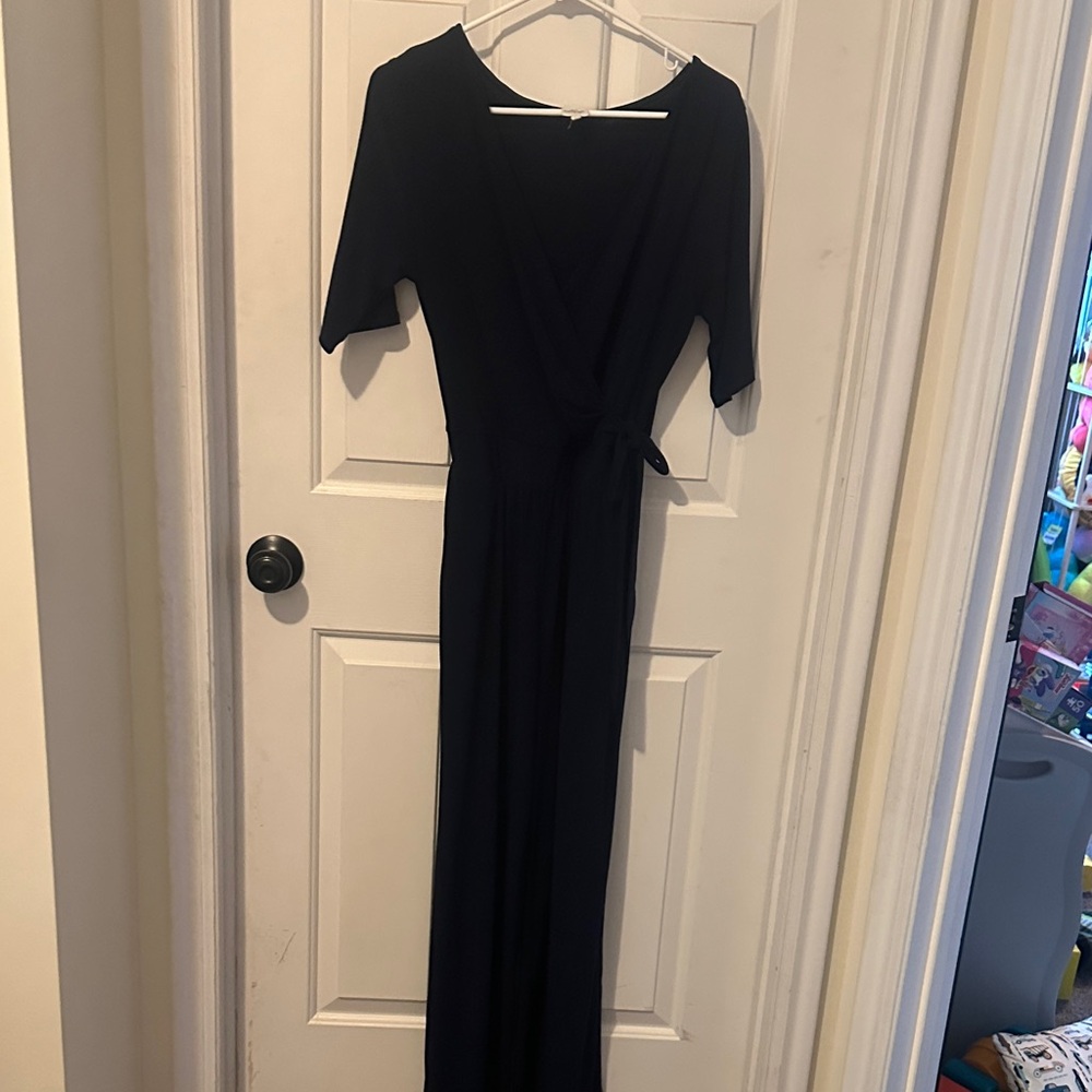 Elegant Navy Blue Wrap jumpsuit
